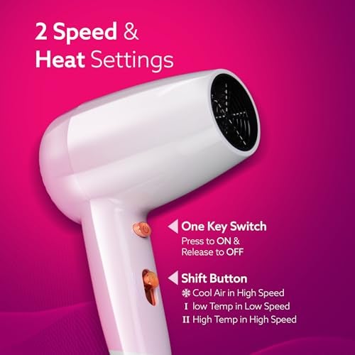 AGARO HD1417 Wall Mounted Hair Dryer 1400W, Electric Wall Mount Hair Dryer, Hotel, Bathroom, Household, Wall Hanging Dryer, White - Image 5