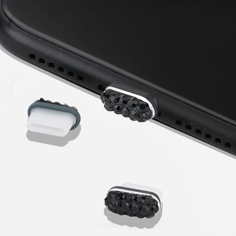 غطاء واقي من الغبار لمنفذ USB من النوع C الأسود لمعظم الهواتف المحمولة - Image 3