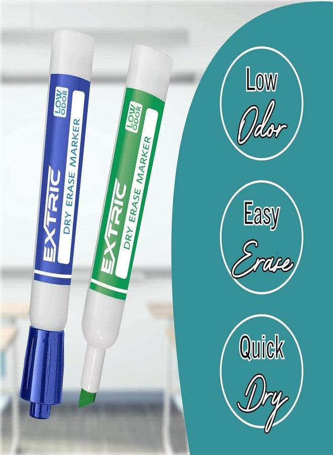 EXTRIC Dry erase Markers Chisel Tip, 8 Whiteboard markers, Magnetic Marker Holder & Eraser, Low Odor White Board Marker Dry Erase - Non Toxic for Classroom, Home, or Office Supplies - Image 3