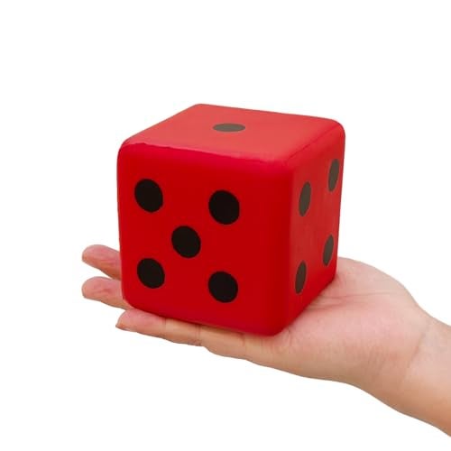 funnysquee 315 Inches Foam Dice Toy A FunFilled Kawaii Dices Educational Toy for Kid Board Game and Learning Sessions Fortunate Red - Image 1