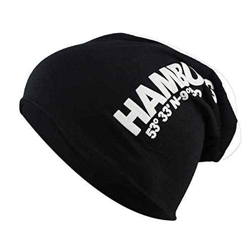 iSWEVEN Cotton Slouchy Beanie and Skull Cap for Summer, Winter, Autumn & Spring Season, Can be Used as a Helmet Cap Too - Free Size (7033A, Black) - Image 2
