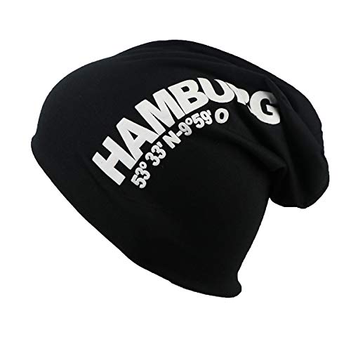 iSWEVEN Cotton Slouchy Beanie and Skull Cap for Summer, Winter, Autumn & Spring Season, Can be Used as a Helmet Cap Too - Free Size (7033A, Black) - Image 1