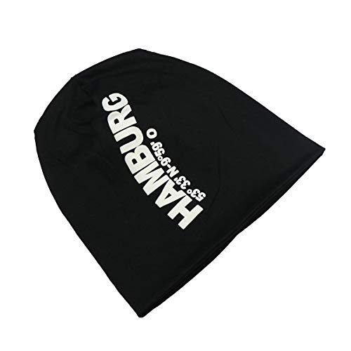 iSWEVEN Cotton Slouchy Beanie and Skull Cap for Summer, Winter, Autumn & Spring Season, Can be Used as a Helmet Cap Too - Free Size (7033A, Black) - Image 4