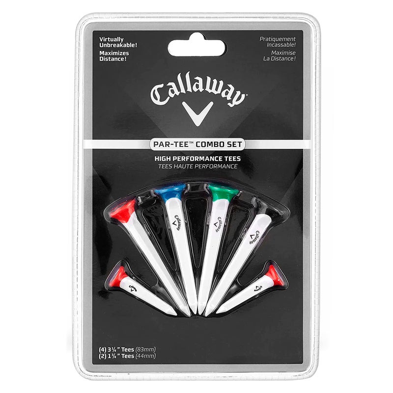 Callaway تيز جولف بلاستيكية من كالاواي بار-تي، بيضاء، عبوة 4 قطع - Image 3