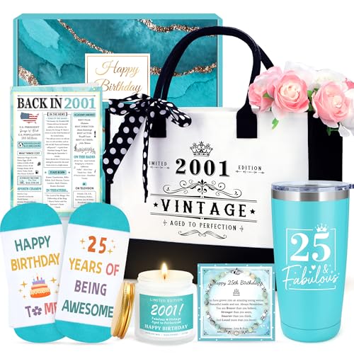 Launrada 25th Birthday Gifts for Women Unique Gift for 25 Year Old Woman Cool 25 Years Old Birthday Gifts for Her Funny Gift Ideas for 25 Year Olds Female Happy 25th Bday Decorations for Young Women Daughter - Image 1