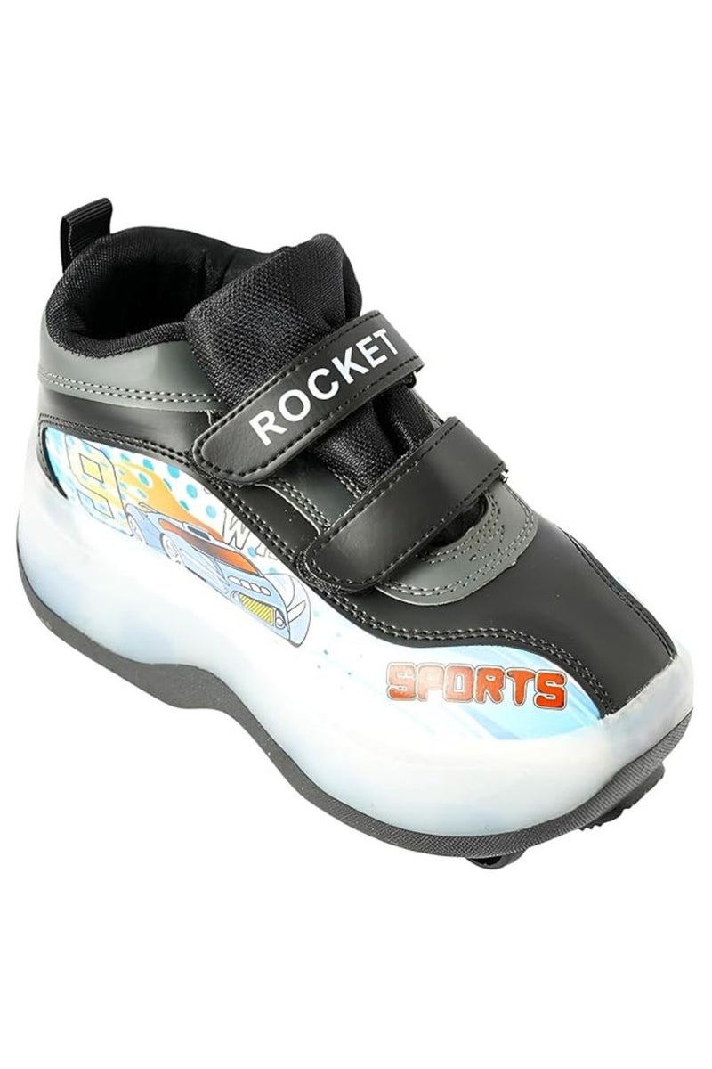 Children's Roller Skates, Black and Blue, For Boys - Image 4