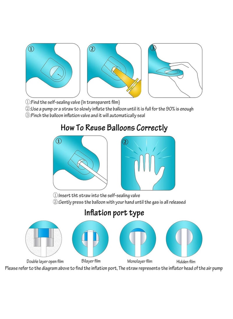 Home zone 32 Inch Crown Blue Digit Helium Foil Birthday Party Balloons Number 3 - Image 3