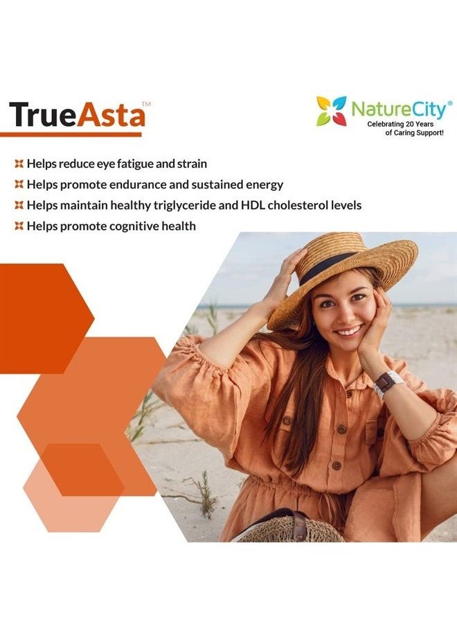 NatureCity True-Asta AstaReal Natural Astaxanthin 6mg – Joint Muscle Skin Eye Support 30 Soft Gels  - Image 4