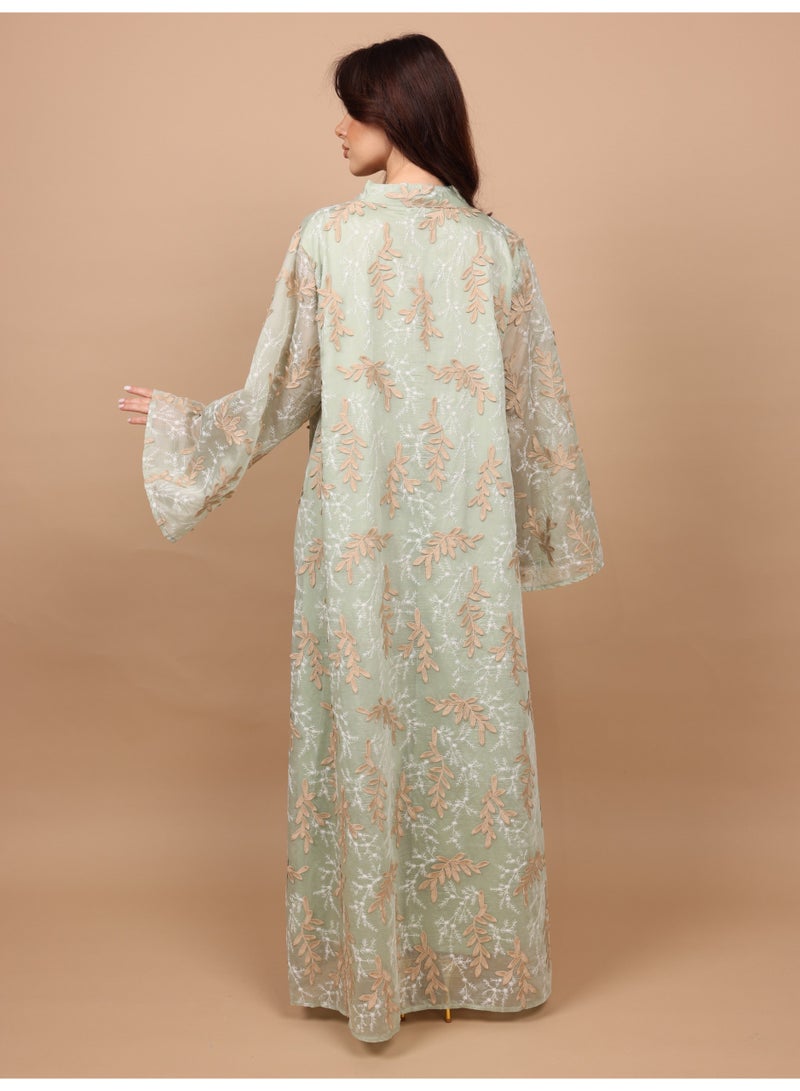 اكسا جلابية حديقة ناعمة IK5031 اخضر - Image 4