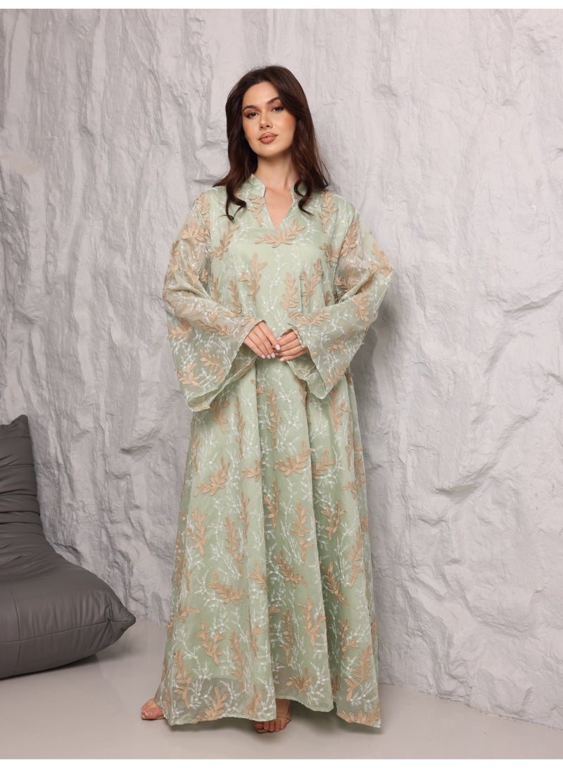 اكسا جلابية حديقة ناعمة IK5031 اخضر - Image 1