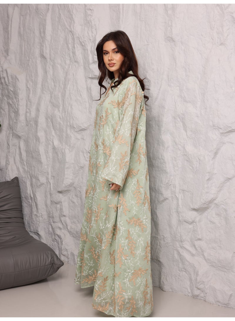 اكسا جلابية حديقة ناعمة IK5031 اخضر - Image 3