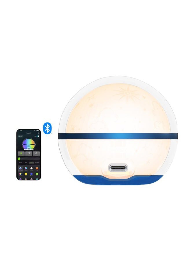 OLIGHT Sphere C Smart Night Light, 70 lumens Stepless Dimming Table Lamp with Remotely APP Control, USB-C Rechargeable RGB Ambient Lighting for Sleeping, Reading, and Relaxation (Stellar Sky, 1) - Image 1