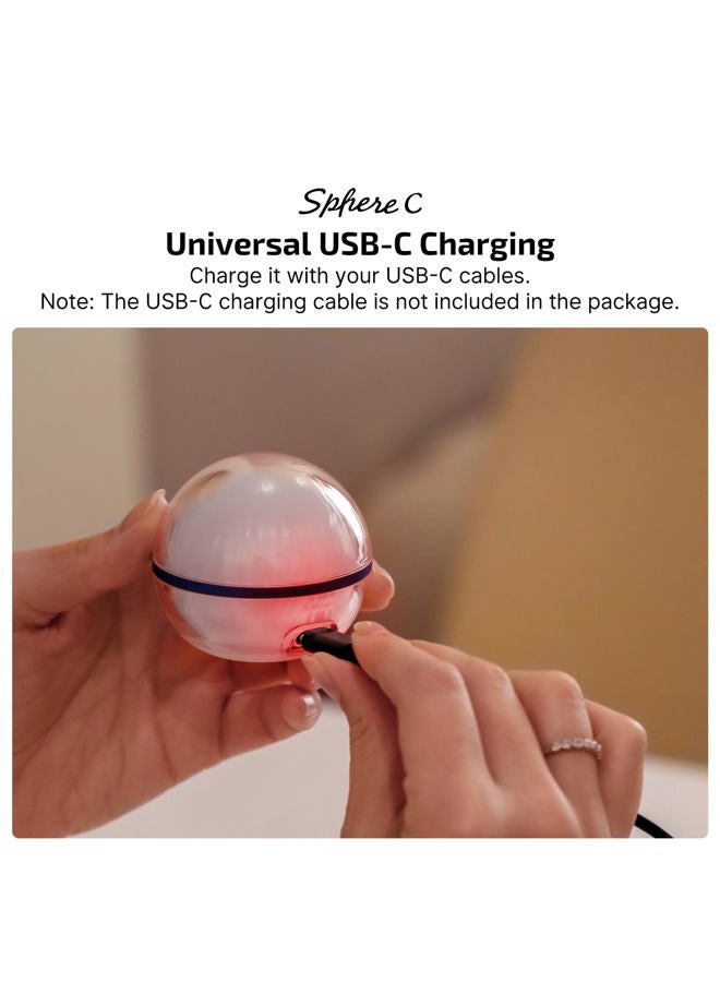OLIGHT Sphere C Smart Night Light, 70 lumens Stepless Dimming Table Lamp with Remotely APP Control, USB-C Rechargeable RGB Ambient Lighting for Sleeping, Reading, and Relaxation (Stellar Sky, 1) - Image 4