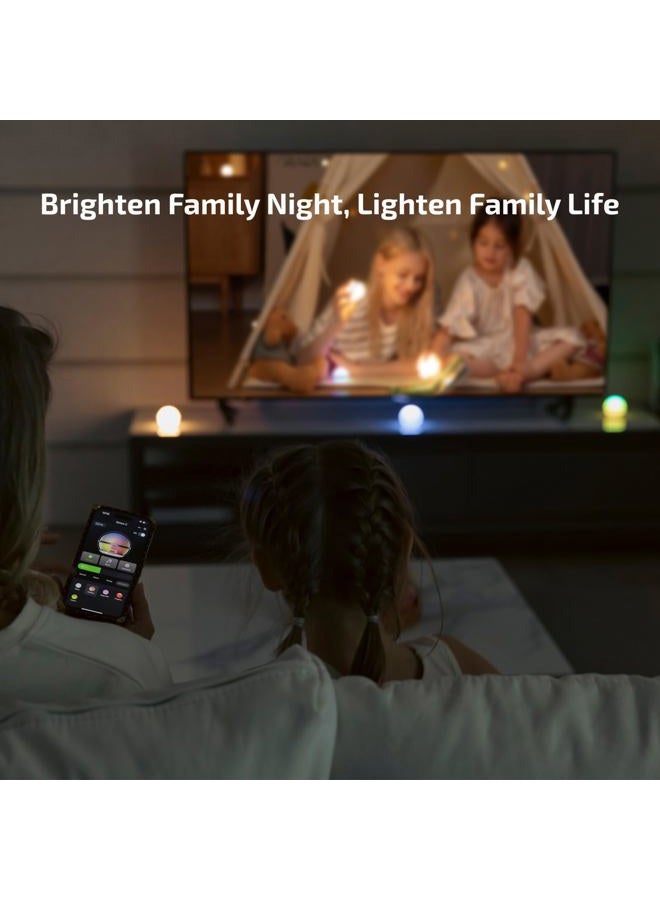 OLIGHT Sphere C Smart Night Light, 70 lumens Stepless Dimming Table Lamp with Remotely APP Control, USB-C Rechargeable RGB Ambient Lighting for Sleeping, Reading, and Relaxation (Stellar Sky, 1) - Image 2