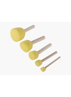 5 Pcs Round Stencil Sponge Yellow Dabber Wooden Handle Foam Brush Furniture Art Crafts Painting Tool Supplies Painting Stippler Set Diy Painting Tools In 5 Sizes - pzsku/Z92F764A72DDA57F1F035Z/45/_/1724827059/26e100a3-c342-471b-ae9e-e8385113def3