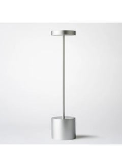 Touch Rechargeable I-shaped Table Lamp Bedroom Bedside Table Lamp Simple Modern American Bar Nightlight Feeding Table Lamp-Light Source Power:Thickened 1800 MA Three-color Dimming Stepless Dimming-Light Color:All-aluminum Space Silver Warm Light