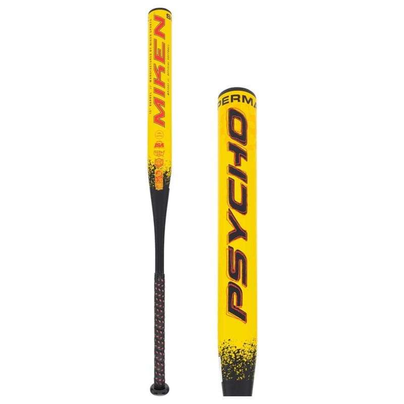Miken Psycho 13 SuperMax Dual Stamp Slow Pitch Softball Bat MP13X1 34 25 oz