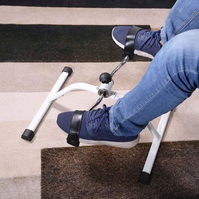 woobles Under Desk Pedal, Multifunctional Mini Exercise Bike for Elderly Women Man Stationary Cycle Pedal Hand Foot Pedal Trainer Exerciser Exercise Bike Tool - Image 4