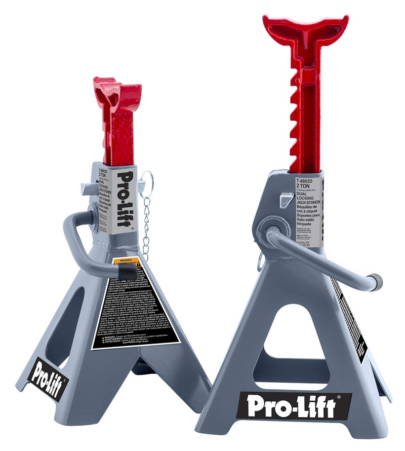 ProLifT T6902D Double Pin Jack Stand 2 Ton 1 Pack Gray