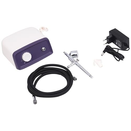 Khaitan Mini Airbrush Kit With Auto Stop Compressor & Air Regulator Dual Action Airbrush (Pen Gun) for Cake Decoration,Make Up,Nails Design,Tattoo,Model Painting Airbrush ABK-70 - Image 2