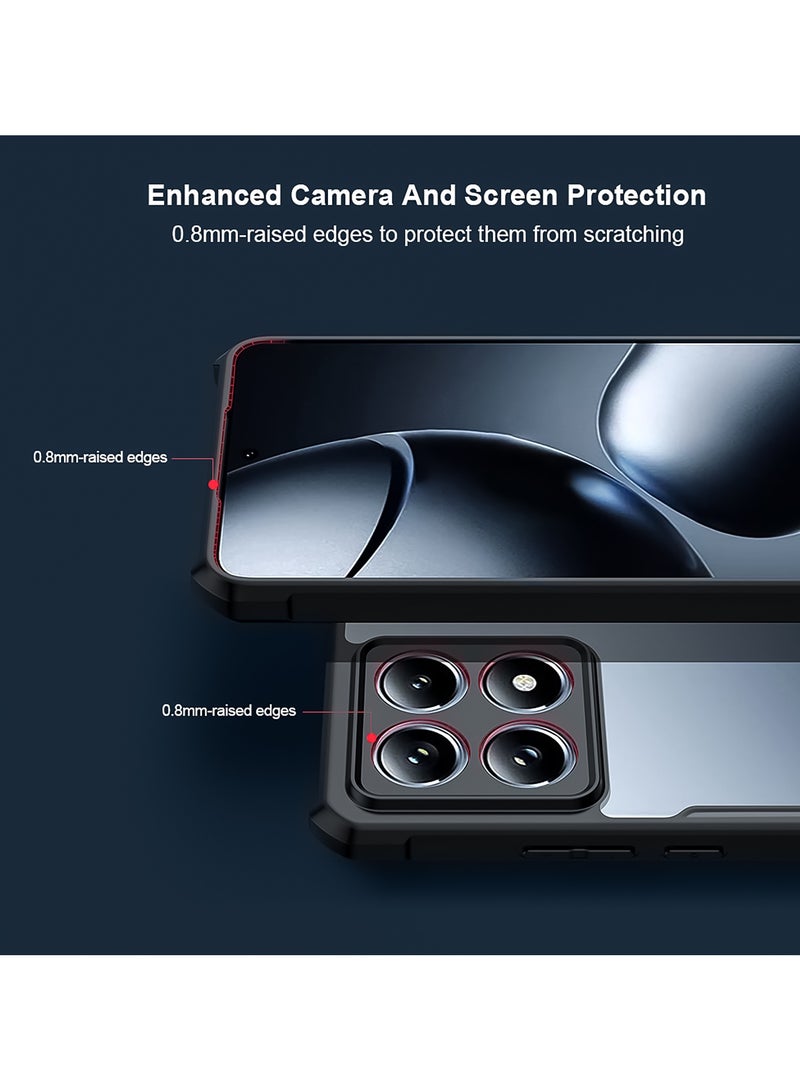 For Xiaomi 14T Pro Case, Camera Lens Protection Back Cover, TPU Shockproof Bumper Mobile Phone Case Anti-Yellowing Slim Fit Protective Casing - Image 2