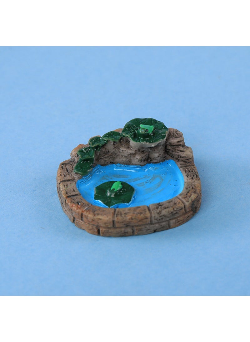 1 x 5 pcs Miniature Lotus Pond Succulent Decor Round 