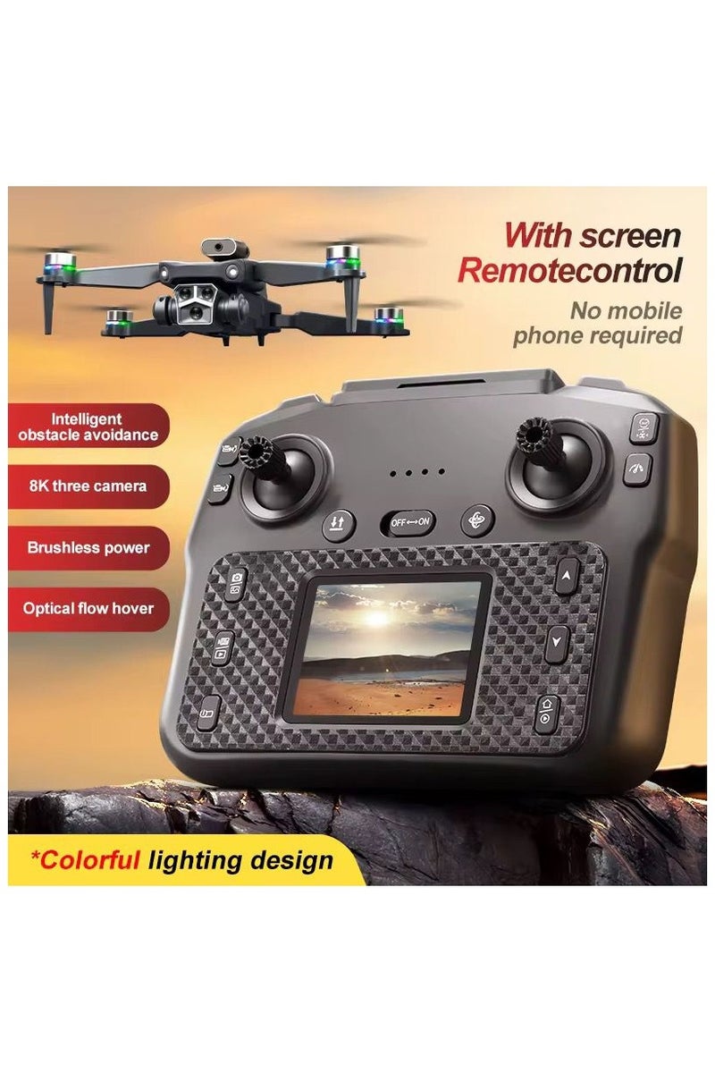 BlueFire M3 Y3 Ultra Beginner Drone with 480P FPV Camera, Big Screen, Brushless Motor, 4-Direction Infrared Obstacle Avoidance, 2.4G WiFi Remote Control, Foldable Quadcopter with Altitude Hold, One-Key Takeoff/Landing, Headless Mode, LED Lights – 10min Flight Time - Image 3