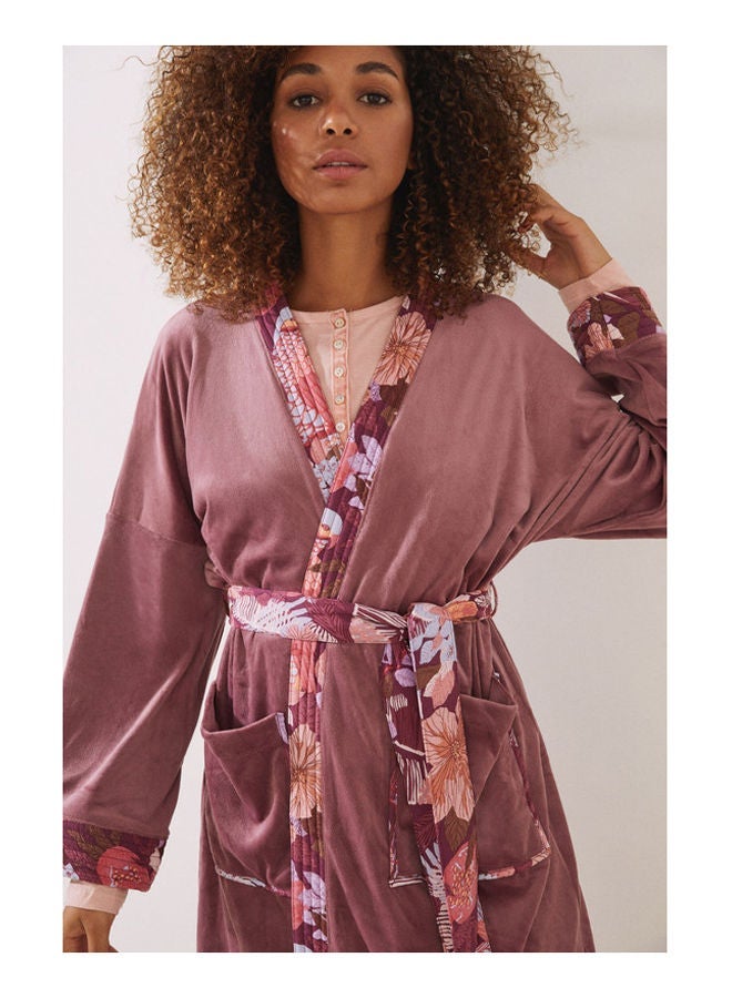 women'secret Velvet short dressing gown - Image 4