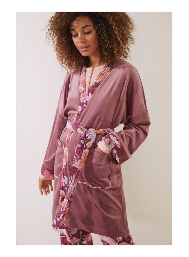 women'secret Velvet short dressing gown - Image 1