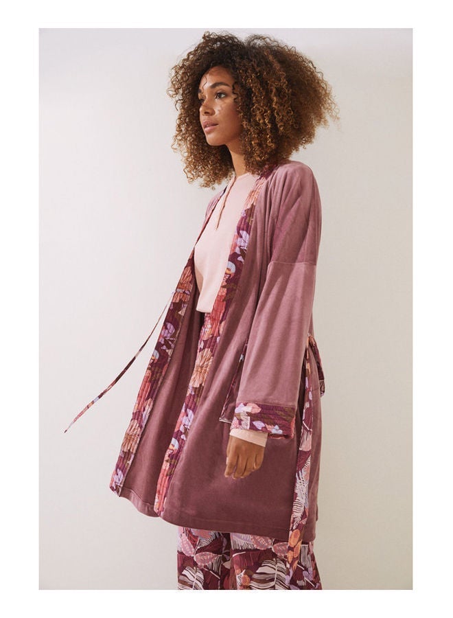 women'secret Velvet short dressing gown - Image 3