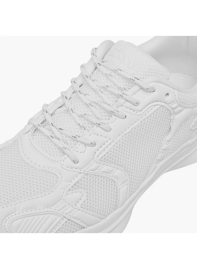 ميسي Women Panelled Sneakers with Lace-Up Closure