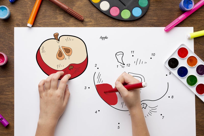 Grofly Activity Drawing & Colouring Books for Kids | Best Drawing, Coloring, Painting & Art Book for Children | Activity Book for Learning Connect The Dots & Puzzle Book for Kids 25 Page (Design 5) - Image 1
