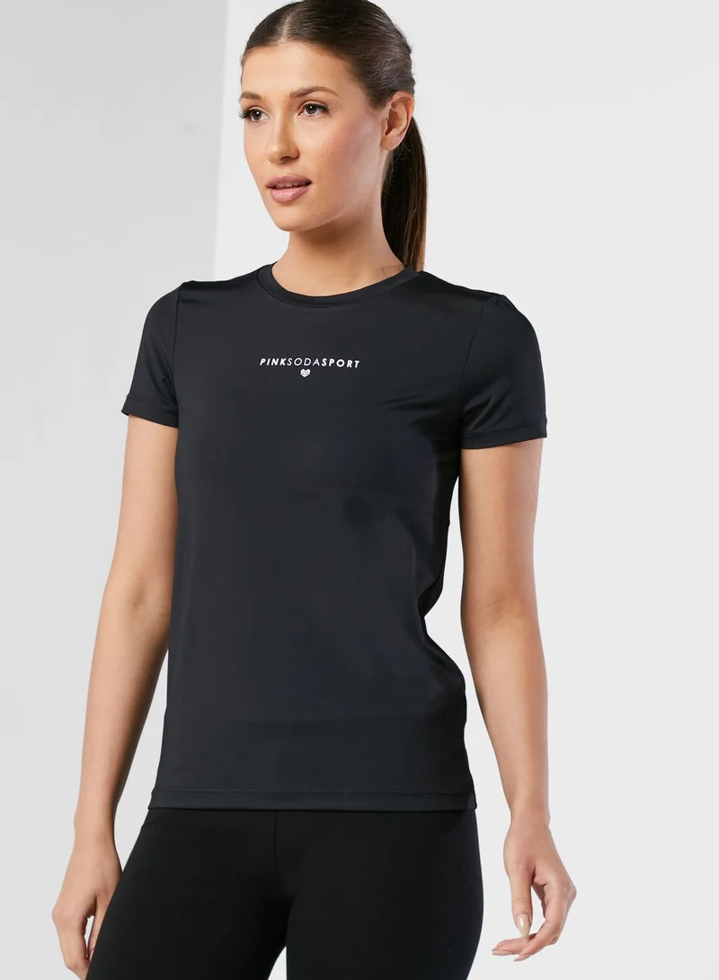 Pink Soda Essentials Fitted Performance Top