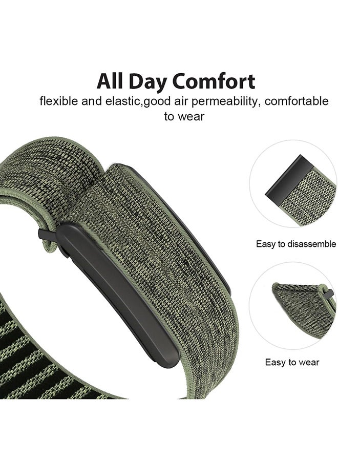 O Ozone Nylon Sport Loop Wristband Compatible with Whoop Bands 4.0 for Men Women with Bumper Case, Soft Adjustable Breathable Replacement Nylon Straps- Green and Black - Image 5