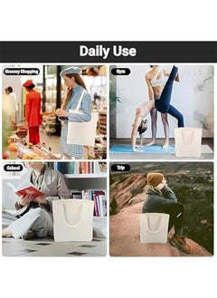 HOOKOR Durku 12 Pack Canvas Tote Bag ，Eco-Friendly Shopping Bag,Ideal for Shopping Printing and Decoration， Lightweight ，Reusable Canvas Fabric Bags for DIY, Advertising, Promotion, Gifts ﻿  - Image 4