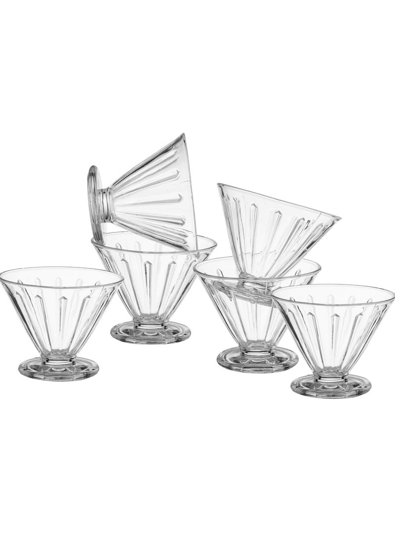 Deli Glass - A set of 6 clear glass juice and dessert serving glasses and all uses - Image 1