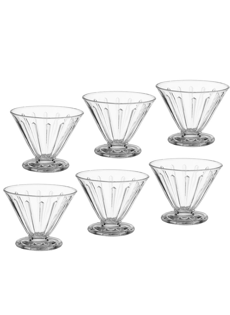 Deli Glass - A set of 6 clear glass juice and dessert serving glasses and all uses - Image 1