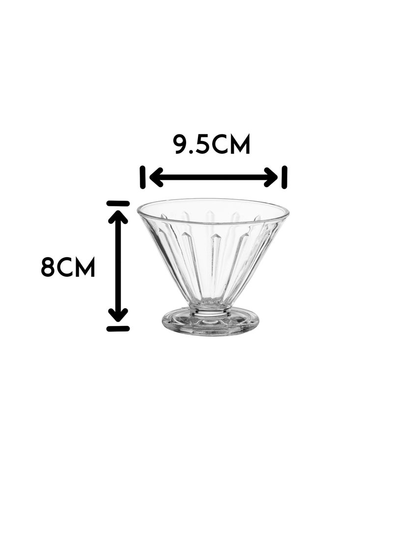 Deli Glass - A set of 6 clear glass juice and dessert serving glasses and all uses - Image 1