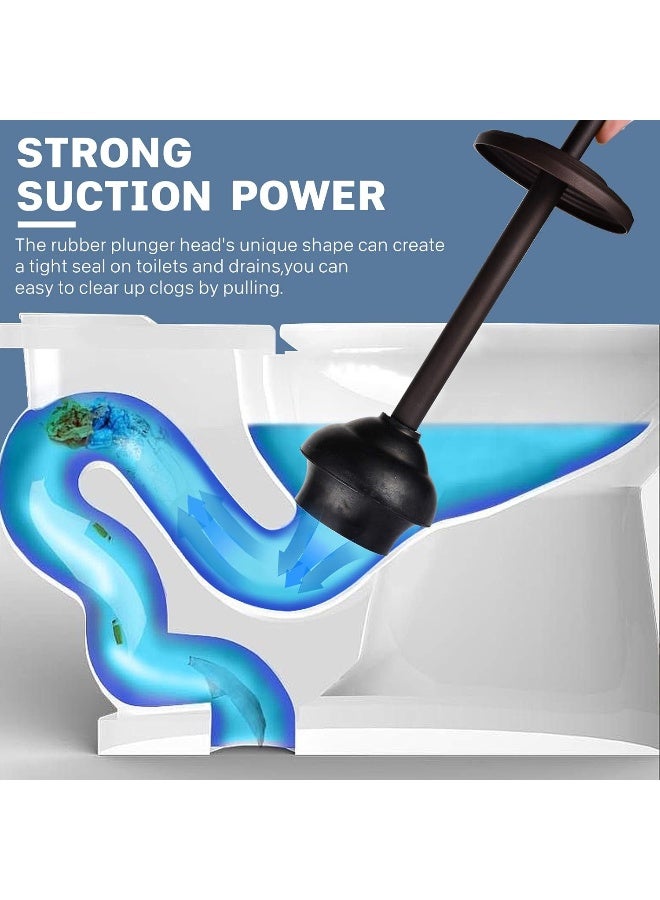 DOWRY AntiHand Off Bronze Toilet Plunger with Holder for BathroomPowerful Efficient Force Suction CupHeavy Duty Deep Cleaning - Image 4