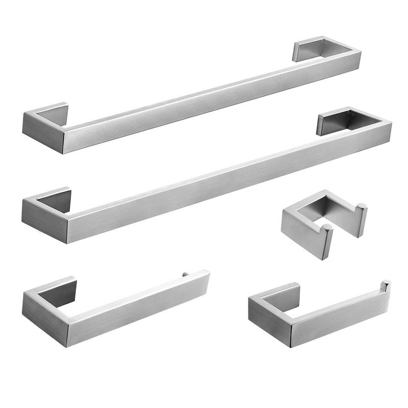 Fapully 5 Piece Bathroom Hardware Set Stainless Steel Wall Mounted Bathroom Accessories SetBrushed Nickel Finished