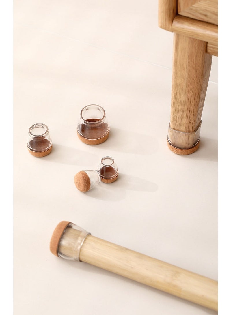 هومستر 【4 قطع وسادات أرجل كراسي صغيرة】 أغطية أرجل كراسي منزلية لحماية الأرضيات من الخدش | مادة مركبة TPE+لباد | تركيب بدون غراء setup سهل | امتصاص صدمات تقليل ضوضاء | غلاف مرن تثبيت آمن | قابل للغسل قابل لإعادة الاستخدام | حجم صغير يناسب أرجل دائرية 13-19مم - Image 5