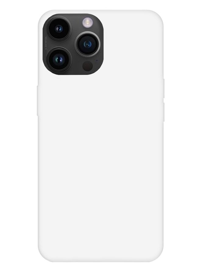 CATANES Protective Soft Silicone Case Cover for iPhone 14 Pro - White - Image 2