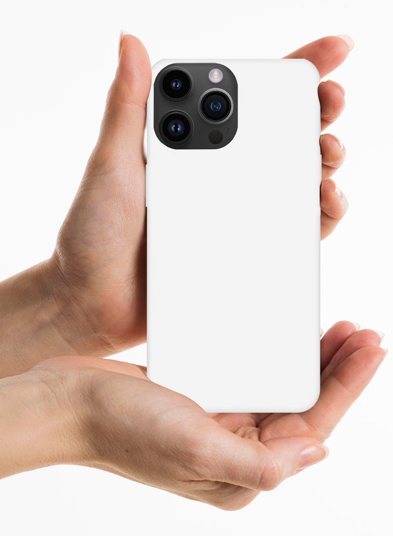 CATANES Protective Soft Silicone Case Cover for iPhone 14 Pro - White - Image 4