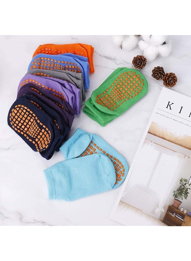 erorex Toddler Socks Baby Non Slip Socks 8 Pack Non Slip Kids Toddler Socks With Grip For 1 12 Years - Image 5