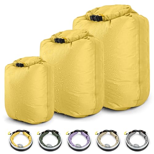 HIKEMAN Dry Bag Waterproof Ultralight Dry SackOutdoor Roll Top Drybags3Pack Stuff Sack for TravelSwimmingRaftingBoatingKayakingCampingBeach Yellow - Image 1