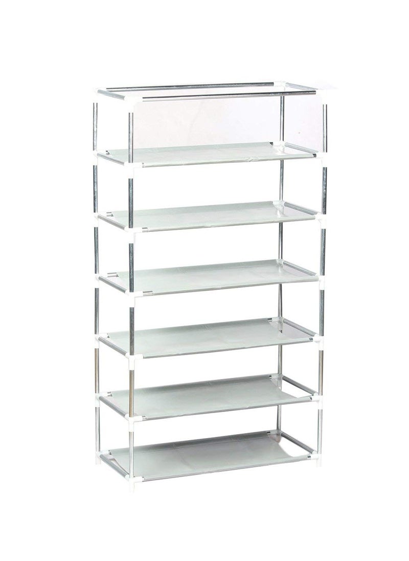 Whitecloud TRANSFORMING HOMES Whitecloud TRANSFORMING HOMES Shoe Cabinet Rack Light Weight Foldable Shelves Storage Organizer for Home and Office 6 Layer Black RED Cherry  - Image 4