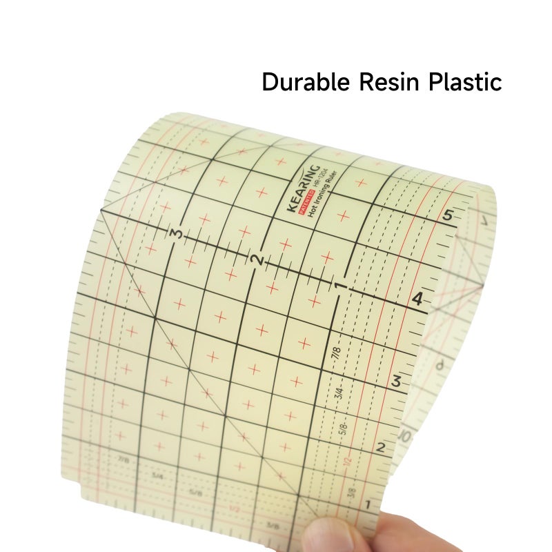 Kearing Hot Hem Ruler for Sewing, 4 x 12 Inch, Patented Heat Resistant Non-Slip Hot Ironing Ruler for Measure, Mark, Fold, Press with Dry or Steam Iron - Image 3