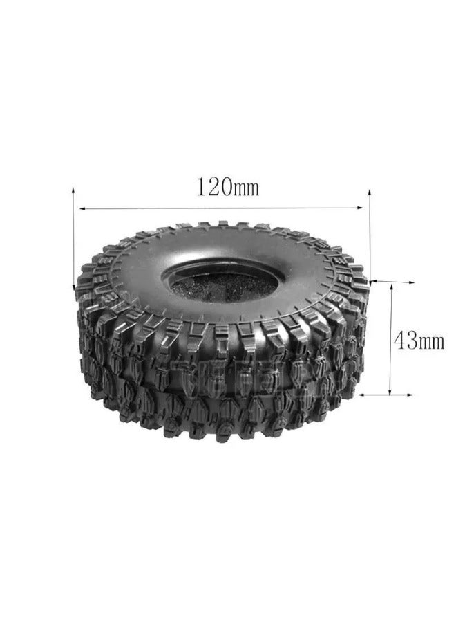 1/10 Climbing Car 1.9inch SimulateD Gravel Tire 120mm Climbing Tire Skin SCX10 D90 CC01 With Inner Liner-Scale:1:10  - Image 5