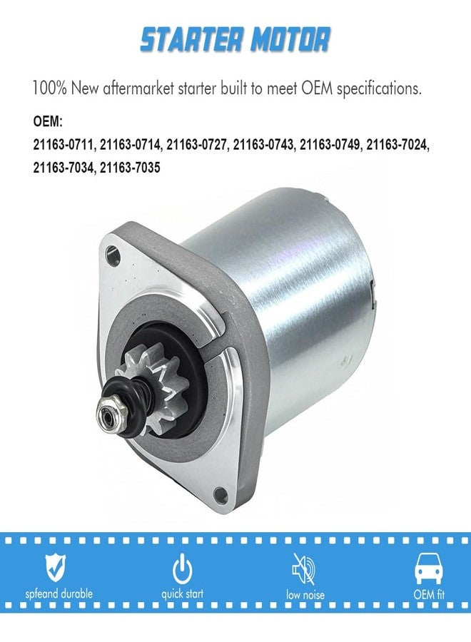 A ABIGAIL Starter Motor Compatible with/Replacement for Kawasaki Cub Cadet Mower 21163-0711, 21163-0714, 21163-0727, 21163-0743, 21163-0749, 21163-7024, 21163-7034, 21163-7035, FR691V-AS04, SAB0172, 41021086 - Image 2