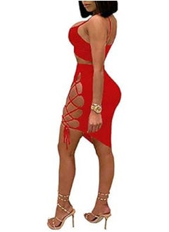 Ward A lingerie set consisting of a short skirt and a sleeveless bra with a side lace-up corset, made of lightweight lycra, available in various distinctive colors.  - Image 2